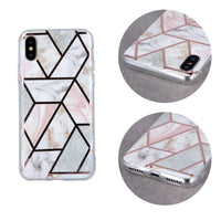 Geometric Marmur Case for iPhone 7 / 8 / SE 2020 / SE 2022 pink