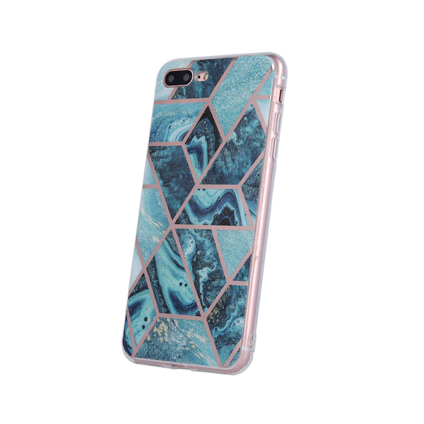 Geometric Marmur Case for Samsung Galaxy A02S dark blue