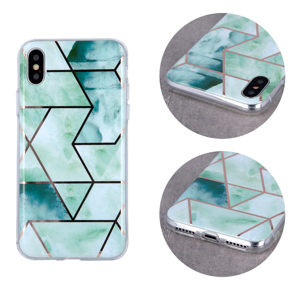 Geometric Marmur Case for Samsung Galaxy A21s green