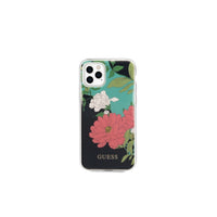 Guess case for iPhone 11 Pro Max GUHCN65IMLFL01 black hard case Flower Collection