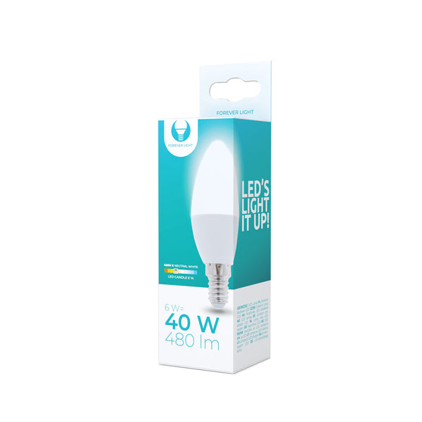 LED bulb E14 C37 6W 230V 4500K 480lm Forever Light