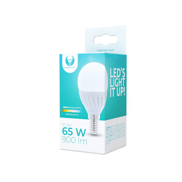 LED bulb E14 G45 10W 230V 6000K 900lm ceramic Forever Light