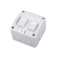 1 Pole 2 Way Weatherproof Double Switch 250V 20A