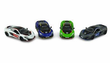 Rückzug Druckguss McLaren 675LT 1:36, 12er Set im Display