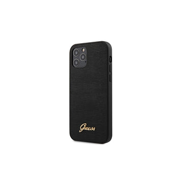 Guess case for iPhone 12 Pro Max 6,7&quot; GUHCP12LPCUMLLIBK black hard case Lizard Collection