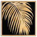 Metallic Palm Glass Image In Gold Frame