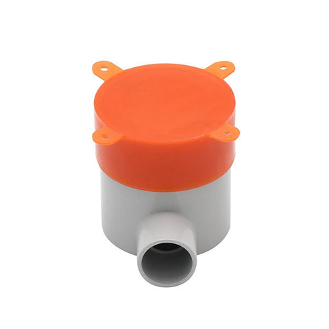 20 Pcs Orange Disposable Junction Box Lid With Lugs