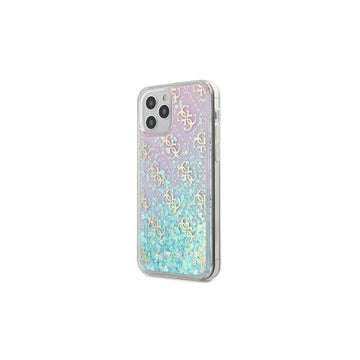 Guess case for iPhone 12 / 12 Pro 6,1&quot; GUHCP12MLG4GGBLPI pink hard case Gradient Liquid Glitter 4G