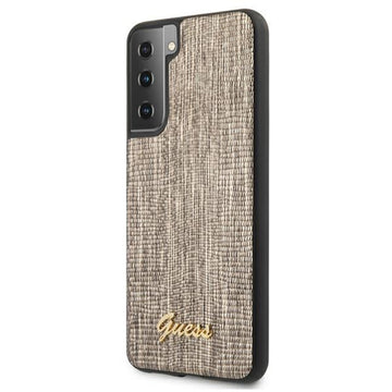 Guess case for Samsung Galaxy S21 Plus GUHCS21MPCUMLLIGO gold hard case Lizard Collection