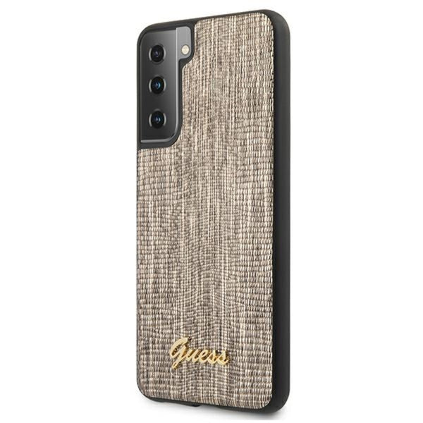 Guess case for Samsung Galaxy S21 Plus GUHCS21MPCUMLLIGO gold hard case Lizard Collection