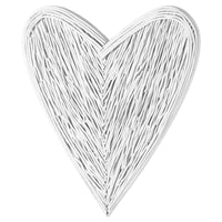 Large White Willow Branch Heart