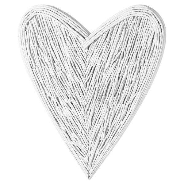 Large White Willow Branch Heart