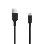 Setty charger 1x USB 3A black + USB-C cable 1,0 m