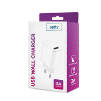 Setty charger 1x USB 3A white