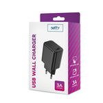 Setty charger 1x USB 3A black