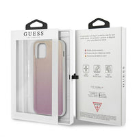 Guess case for iPhone 12 / 12 Pro 6,1&quot; GUHCP12M3D4GGPG pink hard case 3D Raised 4G Gradient