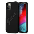 Guess case for iPhone 12 / 12 Pro 6,1&quot; GUHCP12MLSVSBK black hard case Script Vintage