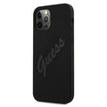 Guess case for iPhone 12 Pro Max 6,7&quot; GUHCP12LLSVSBK black hard case Script Vintage