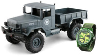 U.S. Militär Truck 4WD 1:16 RTR grau + Uhr