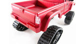 Pickup truck with wheels and tracks 4WD 1:16 red