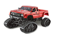 Pickup truck with wheels and tracks 4WD 1:16 red