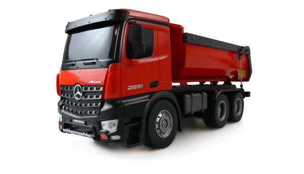 Mercedes-Benz Arocs Lizenz LKW Kipper 2,4GHz RTR rot - DUMP TRUCK