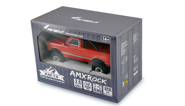 AMXRock AM18 Scale Crawler Pick-Up 1:18 RTR rot