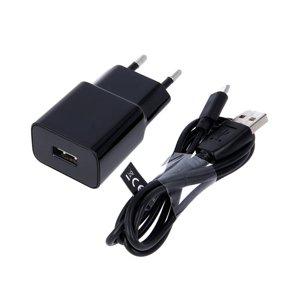 Maxlife MXTC-01 charger 1x USB 1A black + microUSB cable