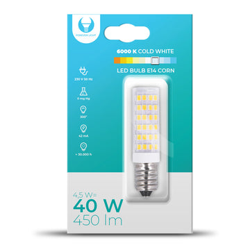 LED Bulb E14 Corn 4.5W 230V 6000K 450lm Forever Light