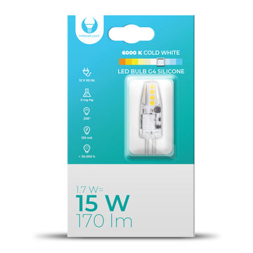 LED Bulb G4 Silikon 1.7W 12V 6000K 170lm Forever Light