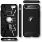 Spigen Rugged Armor case for iPhone SE 2020 / SE 2022 black