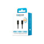 Forever cable USB-C - USB-C 1,0 m 3A black