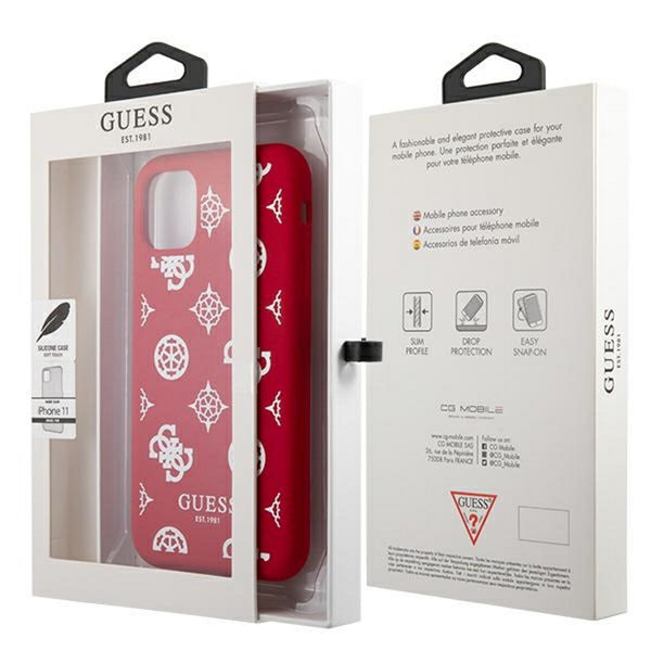 Guess case for iPhone 12 Pro Max 6,7&quot; GUHCP12LLSPEWRE red hard case Peony Collection