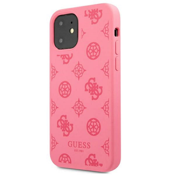 Guess case for iPhone 12 / 12 Pro 6,1&quot; GUHCP12MLSPEFU fuchsia hard case Peony Collection