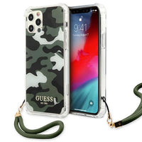 Guess case for iPhone 12 / 12 Pro 6,1&quot; GUHCP12MKSARKA khaki hard case Camo Collection