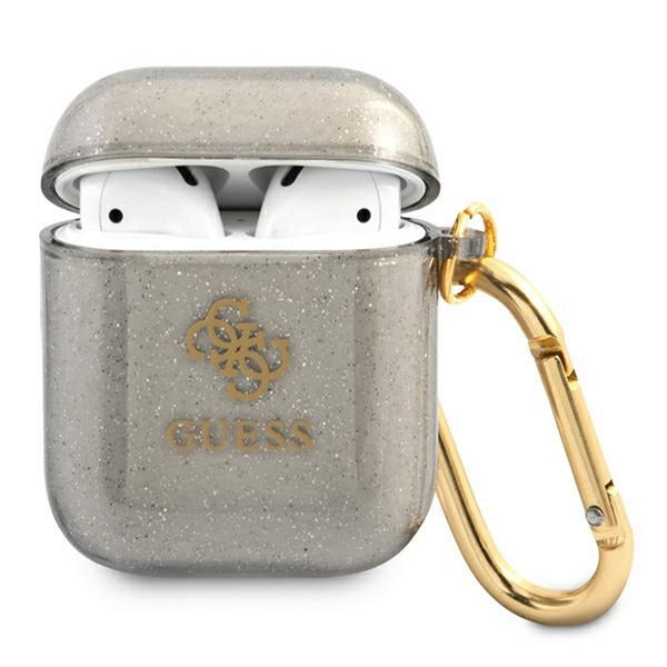 Guess case for Airpods GUA2UCG4GK black Glitter Collection