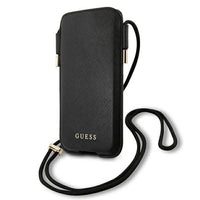 Guess smartphone purse 6,7&quot; GUHCP12LSAPSBK black Saffiano