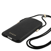 Guess smartphone purse 6,1&quot; GUHCP12MSAPSBK black Saffiano