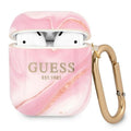 Guess case for AirPods GUA2UNMP pink Marble Collection