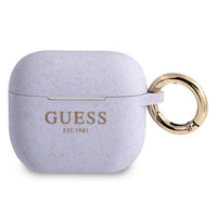 Guess case for AirPods 3 GUA3SGGEU purple Silicone Glitter