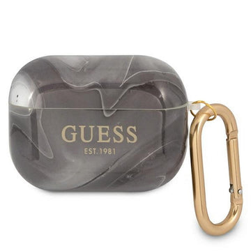 Guess case for AirPods Pro GUAPUNMK black Marble Collection