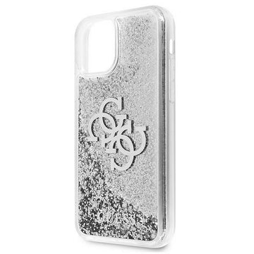 Guess case for iPhone 12 / 12 Pro 6,1&quot; GUHCP12MLG4GSI silver hard case 4G Big Liquid Glitter