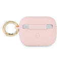 Guess case for AirPods Pro GUAPSSSI pink Silicone Vintage Script