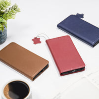 Genuine Leather Smart Pro case for iPhone 13 Pro 6,1&quot; navy blue