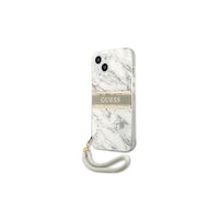 Guess case for iPhone 13 Mini 5,4'' GUHCP13SKMABGR grey hard case Marble Strap Collection