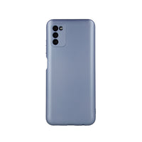 Metallic case for Samsung Galaxy A22 4G light blue