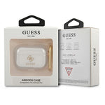 Guess case for AirPods Pro GUAPUCG4GT transparent Glitter Collection