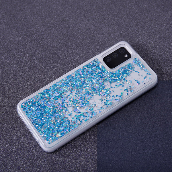 Liquid Sparkle TPU case for Samsung Galaxy A42 5G blue