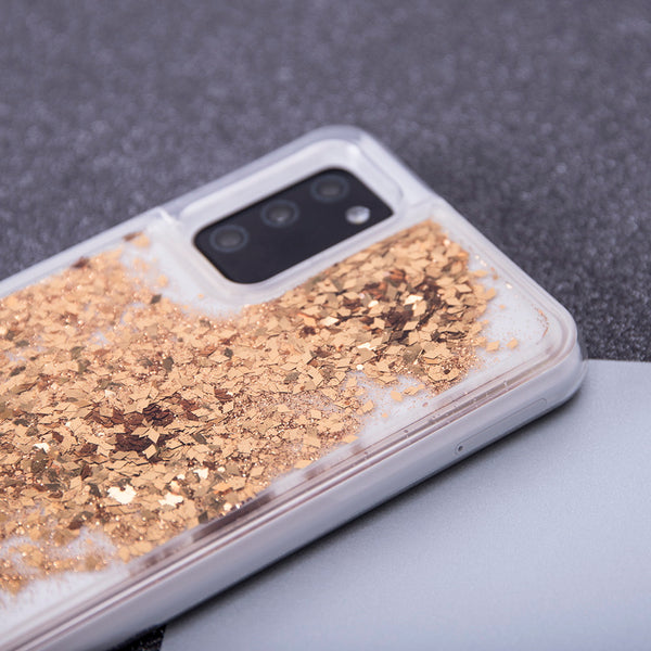 Liquid Sparkle TPU case for Samsung Galaxy A02S gold