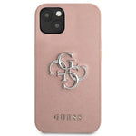 Guess case for iPhone 13 Pro / 13 6,1&quot; GUHCP13LSA4GSPI pink hard case Saffiano 4G Metal Logo